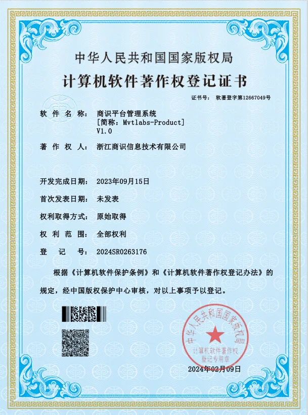 SenseUni Patent Certificate